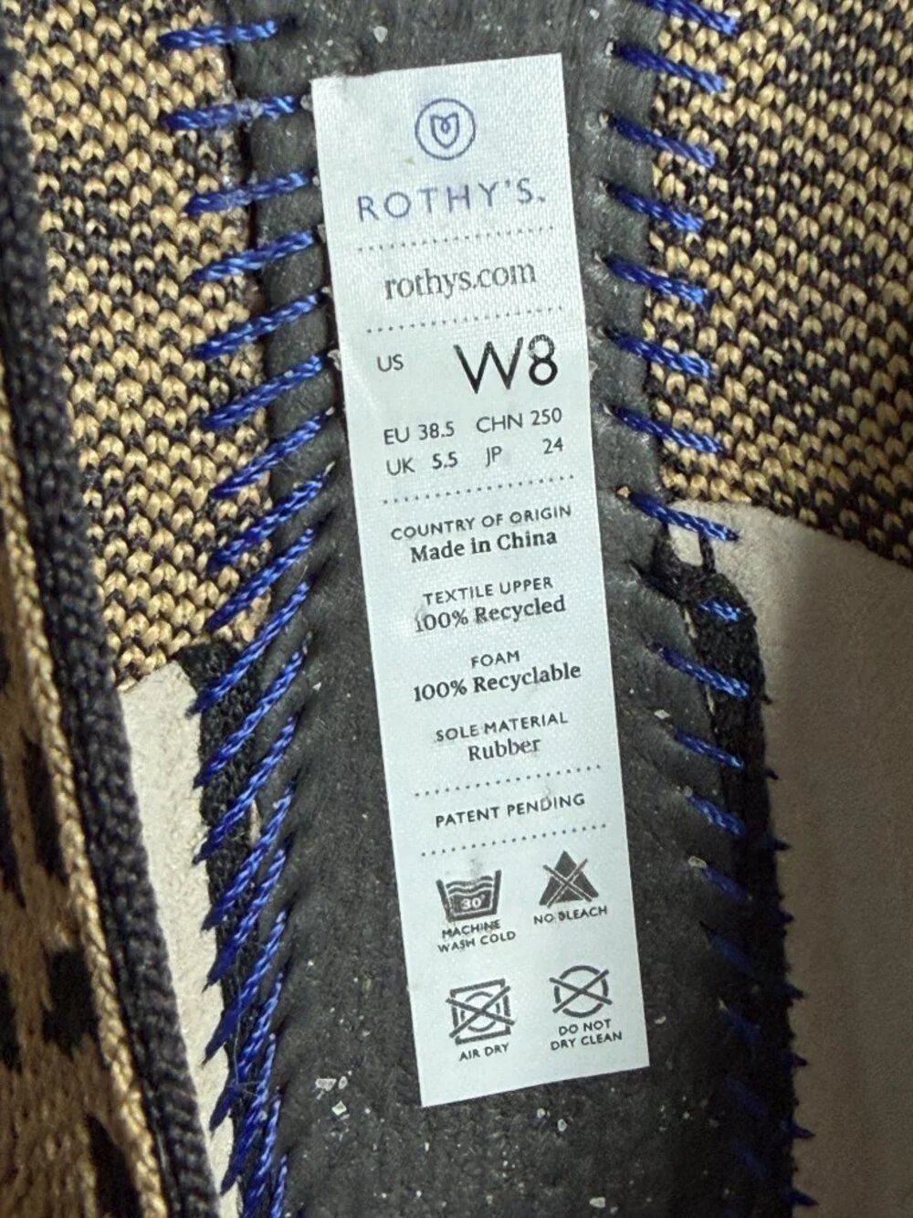 Rothy's The‎ Point Ballet Flats Leopard Print Women's Slip On Shoes Size 8